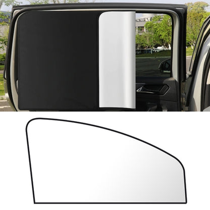 Heat-insulating Opaque Vinyl Coated Magnetic Car Curtains, Full Blackout Principal Drive, Full Blackout Co-pilot, Full Blackout Rear Row, Titanium Silver Principal Driver, Titanium Silver Co-pilot, Titanium Silver Rear Row