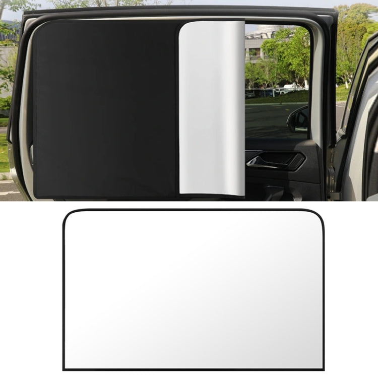Heat-insulating Opaque Vinyl Coated Magnetic Car Curtains, Full Blackout Principal Drive, Full Blackout Co-pilot, Full Blackout Rear Row, Titanium Silver Principal Driver, Titanium Silver Co-pilot, Titanium Silver Rear Row