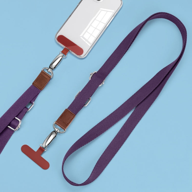 Mobile Phone Messenger Lanyard Adjustable Wide Hanging Neck Sling, Matcha Green, Gem Blue, Dark Purple, Orange, Silver, Classic Black