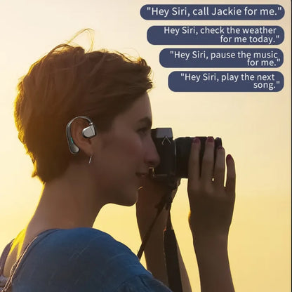 T50 Bluetooth 5.3 Wireless Headphone Single Ear Digital Display Stereo Earbuds, Color Boxed