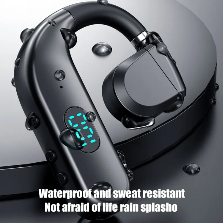 T50 Bluetooth 5.3 Wireless Headphone Single Ear Digital Display Stereo Earbuds, Color Boxed