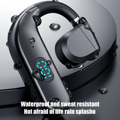 T50 Bluetooth 5.3 Wireless Headphone Single Ear Digital Display Stereo Earbuds, Color Boxed