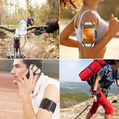 3 In 1 Disassembered Rotating Arm Belt Bag Sports Phone Bag Bracket For 4.5-7 inch Phones, 3 In 1