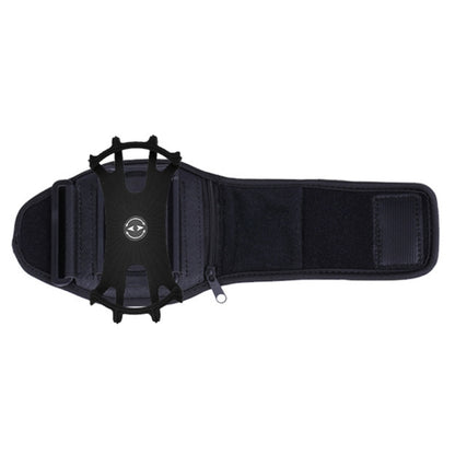 For 4.5-7 inch Phone Zipper Pocket Removable Rotating Arm Belt Bag Running Riding Phone Case