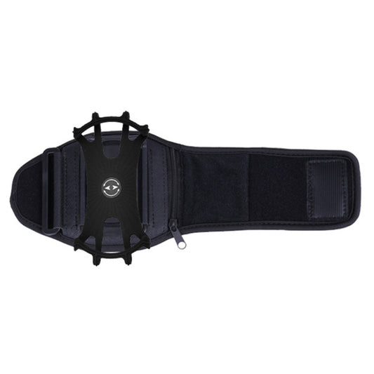 For 4.5-7 inch Phone Zipper Pocket Removable Rotating Arm Belt Bag Running Riding Phone Case