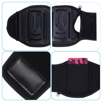 For 4.5-7 inch Phone Zipper Pocket Removable Rotating Arm Belt Bag Running Riding Phone Case