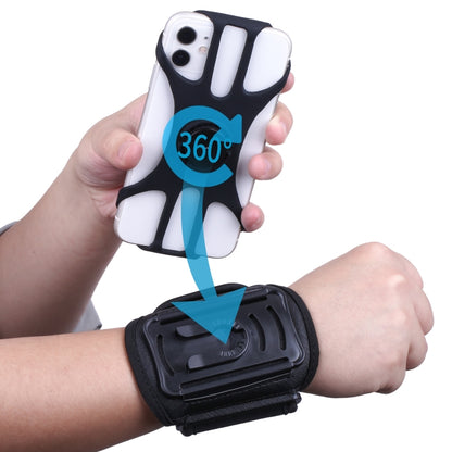 For 4.5-7 inch Phone Zipper Pocket Removable Rotating Arm Belt Bag Running Riding Phone Case