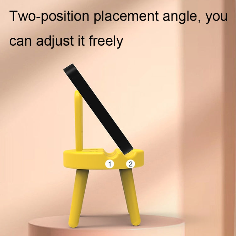 Cartoon Chair Shape Desktop Mobile Phone Holder Cute Mini Universal Phone Rack