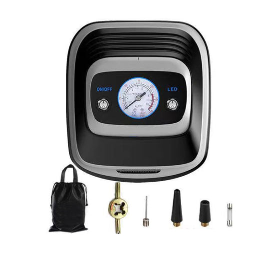 12V Metal Cylinder Smart Digital Display Portable Mini Tire Pump, No. 30 Manual Shutdown