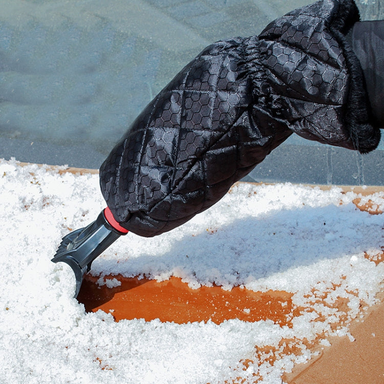 Vehicle Mounted Snow Shovel De-Icer Cleaning Tool, Black+Gloves, Blue+Gloves, Red+Gloves, Black, Blue, Red