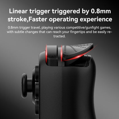 D6  Bluetooth Retractable Gamepad Dual Hall Six-Axis Somatosensory For Android/IPhone /Switch, D6 Black, D6 White Black