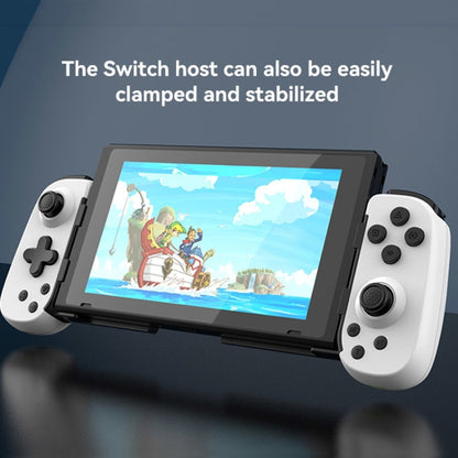 D6  Bluetooth Retractable Gamepad Dual Hall Six-Axis Somatosensory For Android/IPhone /Switch, D6 Black, D6 White Black
