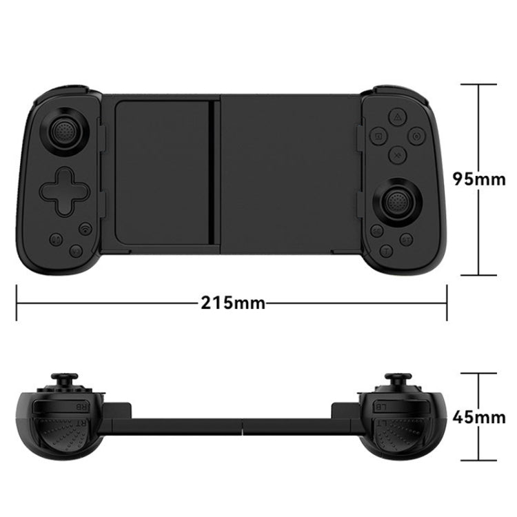 D6  Bluetooth Retractable Gamepad Dual Hall Six-Axis Somatosensory For Android/IPhone /Switch, D6 Black, D6 White Black