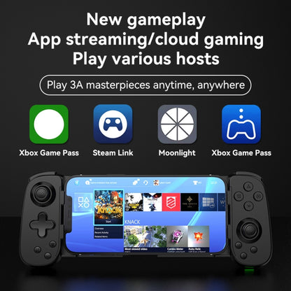 D6  Bluetooth Retractable Gamepad Dual Hall Six-Axis Somatosensory For Android/IPhone /Switch, D6 Black, D6 White Black