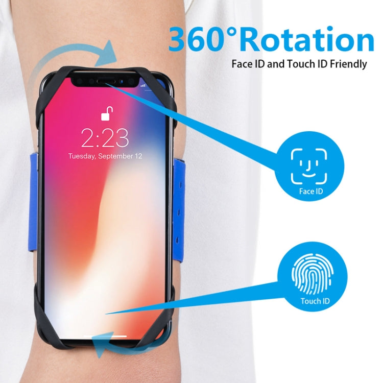 3 In 1 Four Jaws Detachable Swivel Arm Wrist Strap Bicycle Holder For 4.5-6.5 inch Phones, 3 In 1 (Blue), 3 In 1 (Black)
