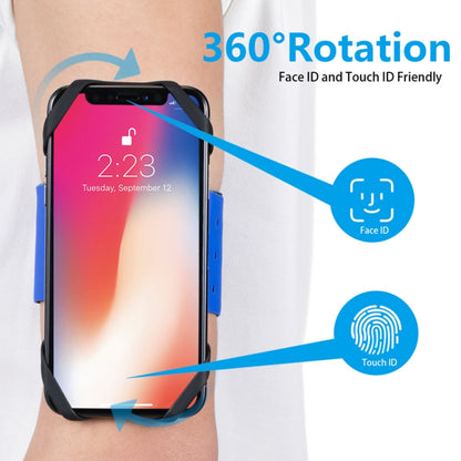 3 In 1 Four Jaws Detachable Swivel Arm Wrist Strap Bicycle Holder For 4.5-6.5 inch Phones, 3 In 1 (Blue), 3 In 1 (Black)