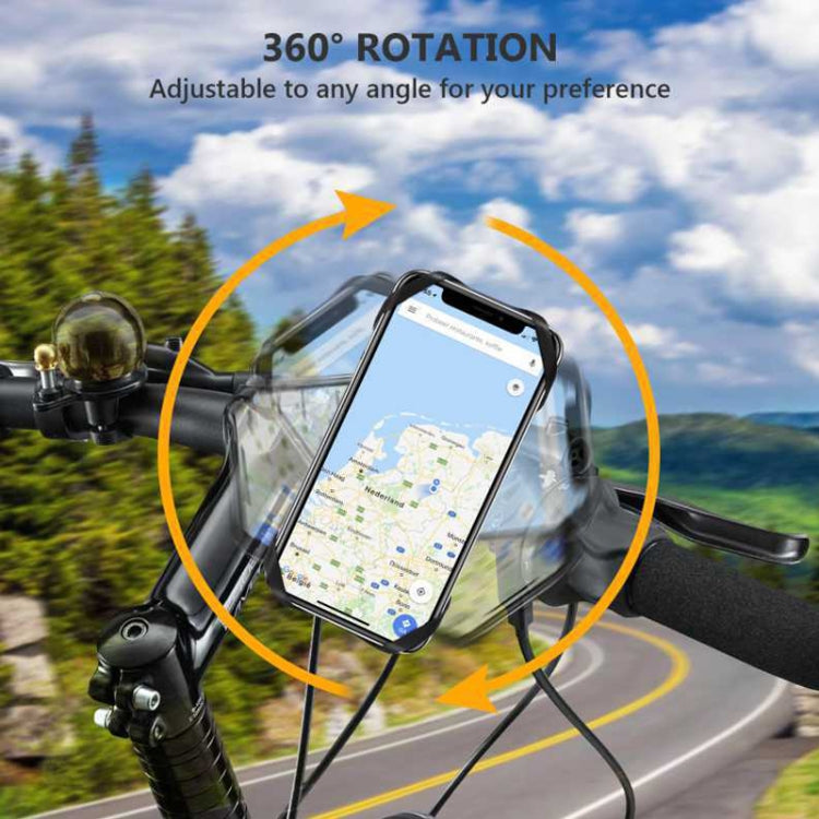 Support de téléphone portable amovible pour vélo pour téléphones de 4,5 à 7 pouces, quatre griffes noir, huit griffes noir