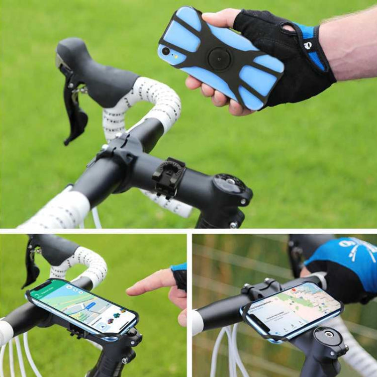 Support de téléphone portable amovible pour vélo pour téléphones de 4,5 à 7 pouces, quatre griffes noir, huit griffes noir