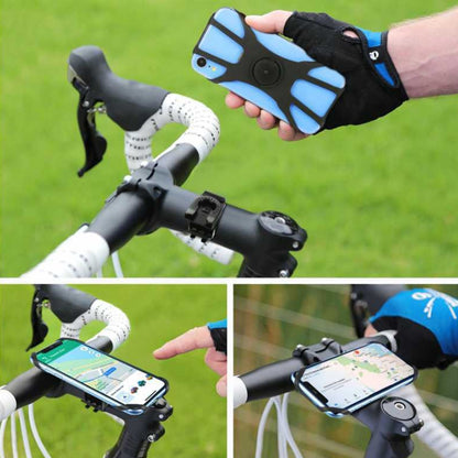 Support de téléphone portable amovible pour vélo pour téléphones de 4,5 à 7 pouces, quatre griffes noir, huit griffes noir