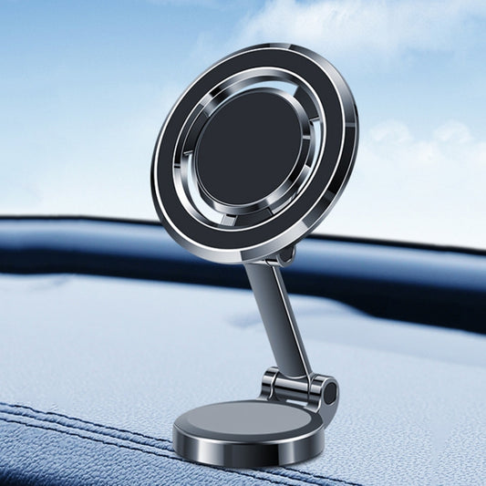 Support de Téléphone Voiture Universel Pliable à Navigation Magnétique pour Tableau de Bord, Y82 Noir, Y82 Argent