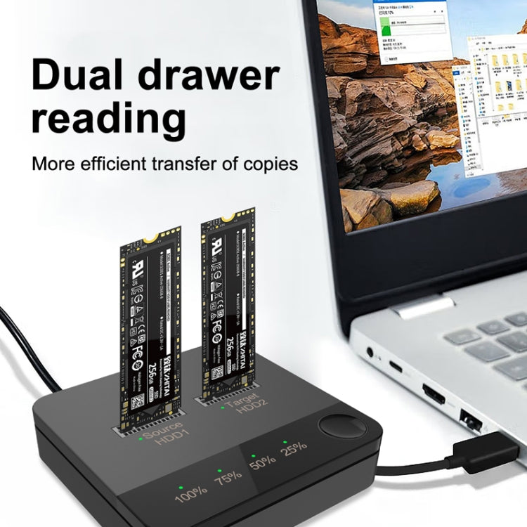 M.2 SATA Hard Disk Duplicator Solid State Drive SSD Mobile Hard Drive Enclosure, DK300