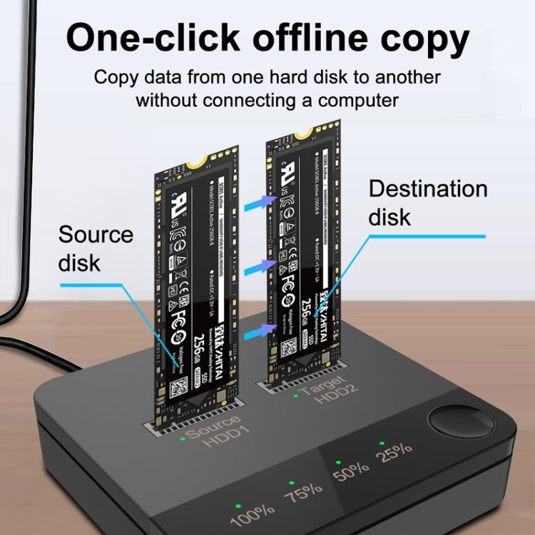 M.2 SATA Hard Disk Duplicator Solid State Drive SSD Mobile Hard Drive Enclosure, DK300
