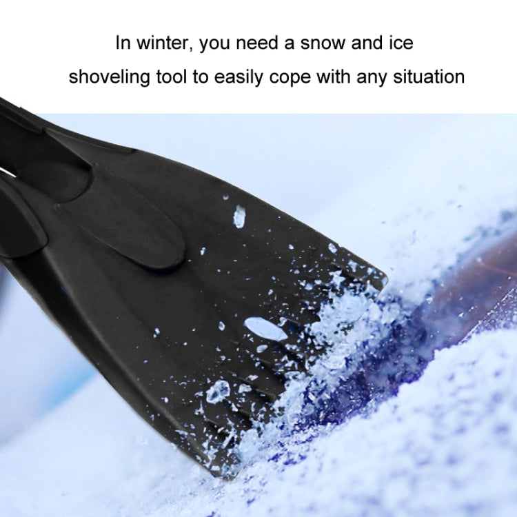 Mini Car Snow Shovel Multifunctional Silicone Anti-Slip Handle De-Icing Tool