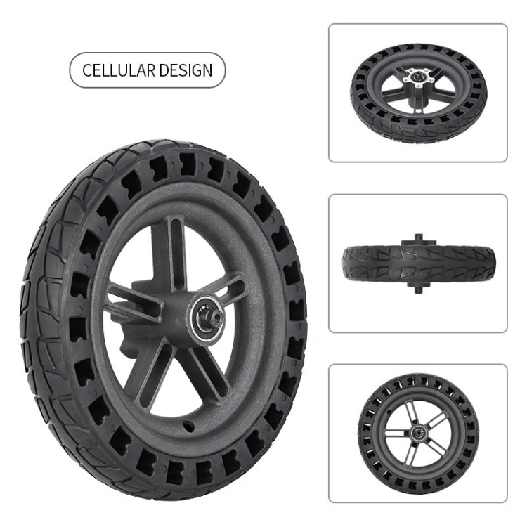 Pour trottinette électrique Xiaomi M365 Roue arrière 8,5 pouces Pneu plein alvéolé amortissant avec moyeu, 8,5 pouces