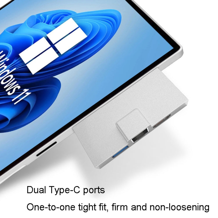 For Surface Pro 8 / 9 / X Dual Type-C Computer Expansion Hub 7 In 1 Docking Station, For Surface Pro 8 / 9 / X