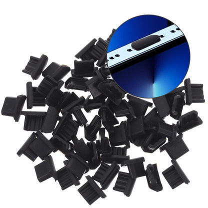 Micro USB Universal Cell Phone Dust Plug Power Silicone Charging Port Plug, Micro USB (Black), Micro USB (Transparent)
