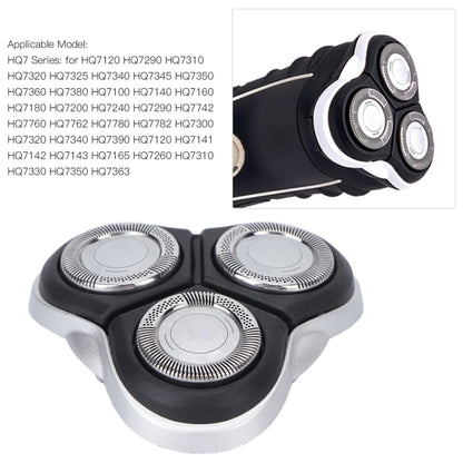 For Philips Shavers HQ7310 HQ7340 HQ7180 HQ7360 HQ7390 Replacement Blade Accessories, Full Set White, Full Set Silver