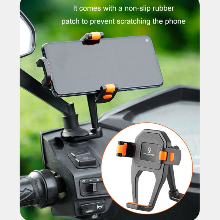 JO HORSE Aluminum Alloy Bicycle Riding Mobile Phone Navigation Roller Fixed Bracket, Titanium Handlebar