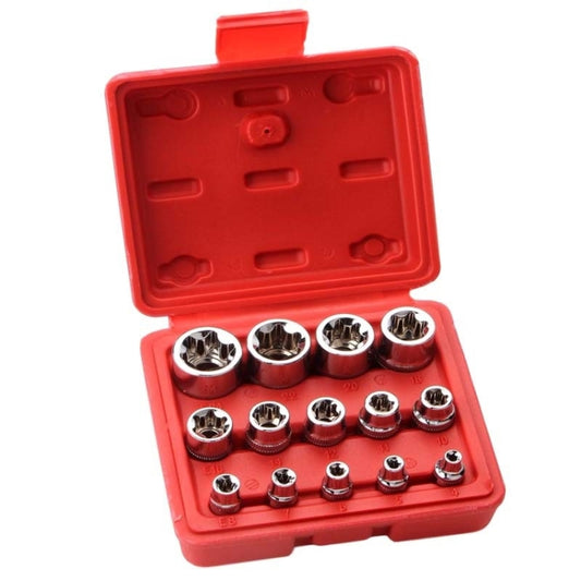 14pcs/set E-type 6-corner Plum Blossom Socket Combination Car Repair Kit Tool