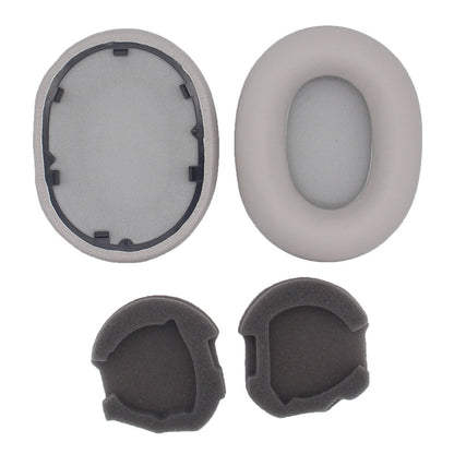 2pcs For Sony WH-1000XM5 Headphone Sponge Leather Case Earmuffs, WH-1000XM5(Platinum Silver), WH-1000XM5(Black)