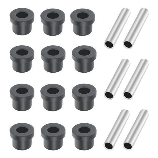 For EZGO TXT Golf Cart Steel Plate Rubber Sleeve Iron Sleeve Kit, 12pcs Rubber Sleeve+ 6pcs Iron Sleeve