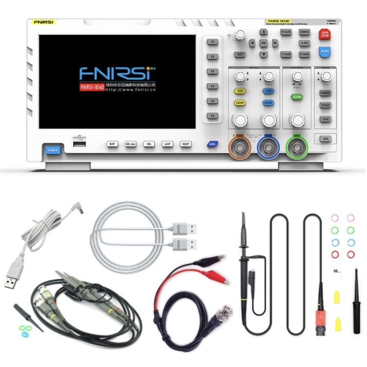 FNIRSI 2 en 1 oscilloscope numérique double canal 100M de bande passante 1GS générateur de signaux d'échantillonnage, prise UE, 1014D, 1014D + Sonde P4100