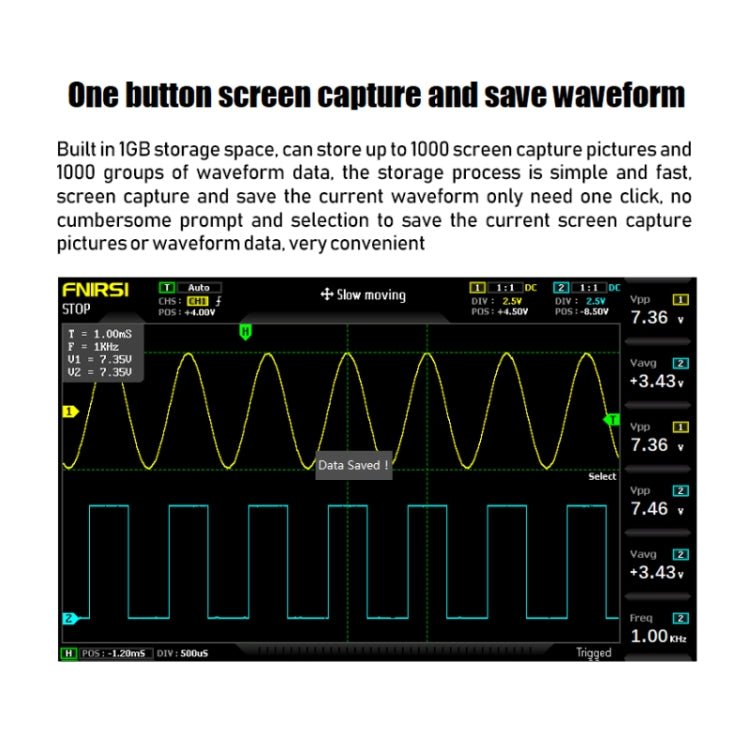FNIRSI 2 en 1 oscilloscope numérique double canal 100M de bande passante 1GS générateur de signaux d'échantillonnage, prise UE, 1014D, 1014D + Sonde P4100