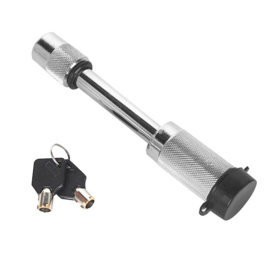 Car Latch Lock Trailer Tow Hook Anti-theft Padlock, Bending Silver, Direct Pipe Silver, Straight Pipe Black