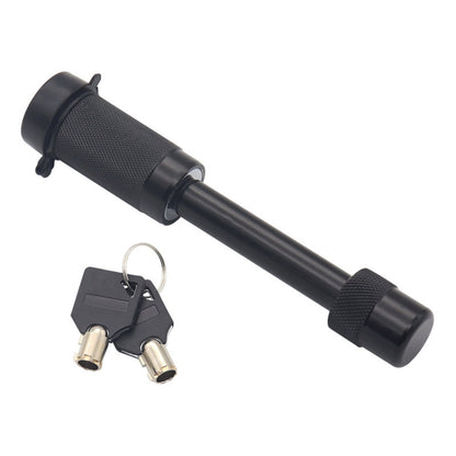 Car Latch Lock Trailer Tow Hook Anti-theft Padlock, Bending Silver, Direct Pipe Silver, Straight Pipe Black