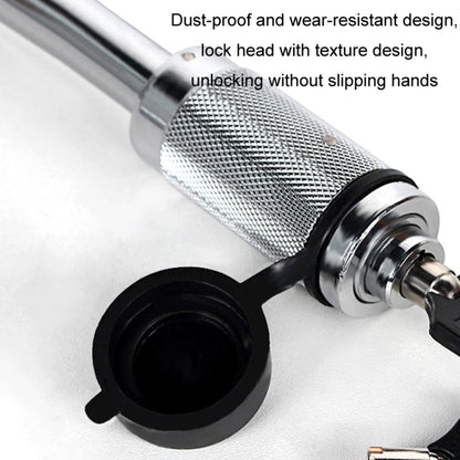 Car Latch Lock Trailer Tow Hook Anti-theft Padlock, Bending Silver, Direct Pipe Silver, Straight Pipe Black