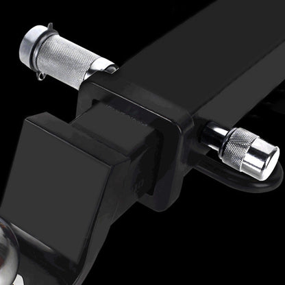Car Latch Lock Trailer Tow Hook Anti-theft Padlock, Bending Silver, Direct Pipe Silver, Straight Pipe Black