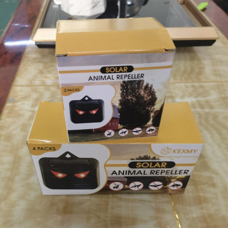 4pcs /Box Solar Animal Repeller Waterproof Animal Deterrent with Red LED Light