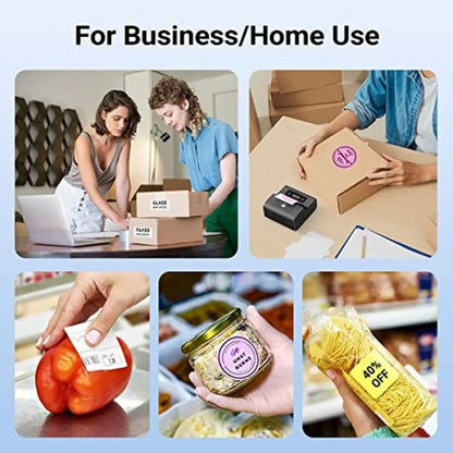 Phomemo M221 Thermal Wireless Label Printer Barcode Bluetooth Label Maker, Blue, White, Pink