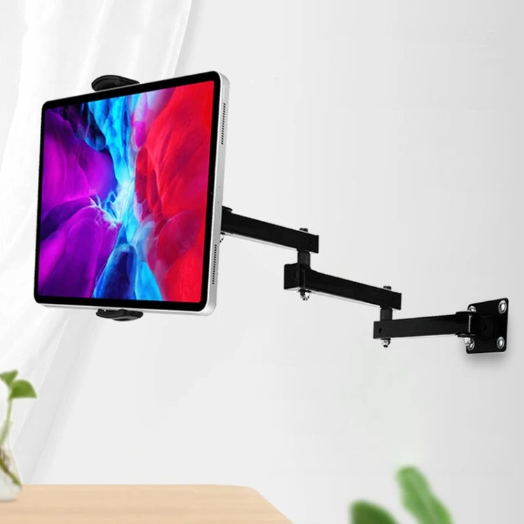 Wall Mount Tablet Cell Phone Stand Long Arm Stretchable Holder for 4-13 Inch Devices, Stretchable Tablet  Bracket 3