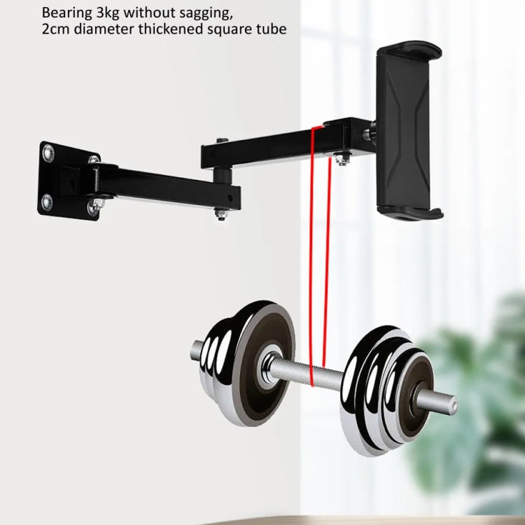 Wall Mount Tablet Cell Phone Stand Long Arm Stretchable Holder for 4-13 Inch Devices, Stretchable Tablet  Bracket 3