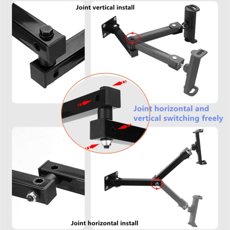 Wall Mount Tablet Cell Phone Stand Long Arm Stretchable Holder for 4-13 Inch Devices, Stretchable Tablet  Bracket 3