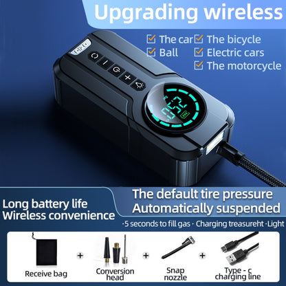 Car Wireless Inflatable Pump Electric Car Tyre 12V High Power Inflator, YX1819 Wireless