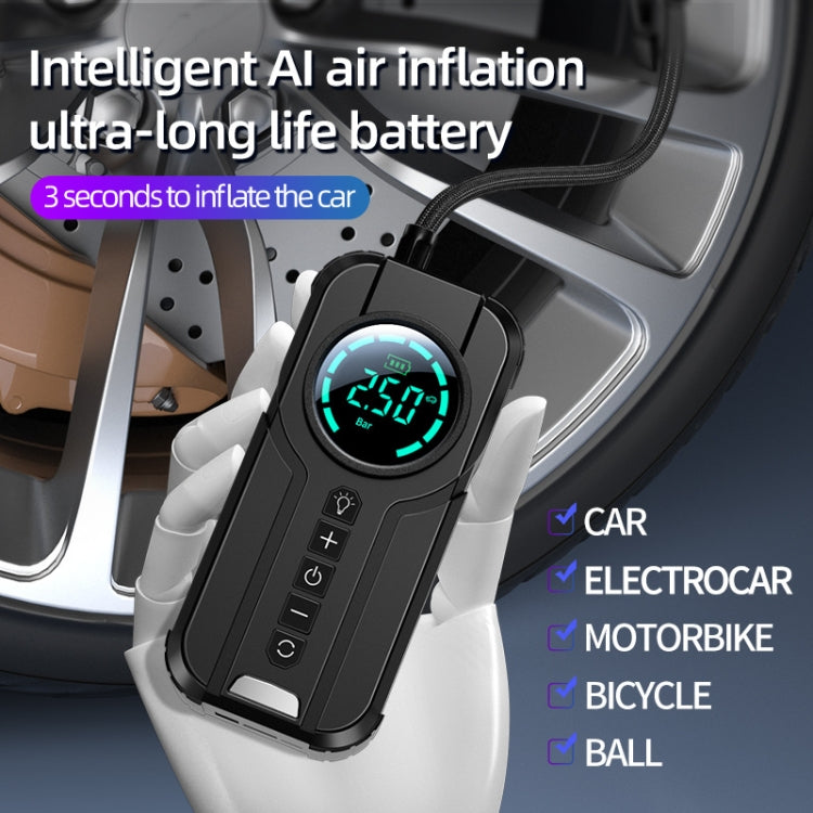 Car Wireless Inflatable Pump Electric Car Tyre 12V High Power Inflator, YX1819 Wireless