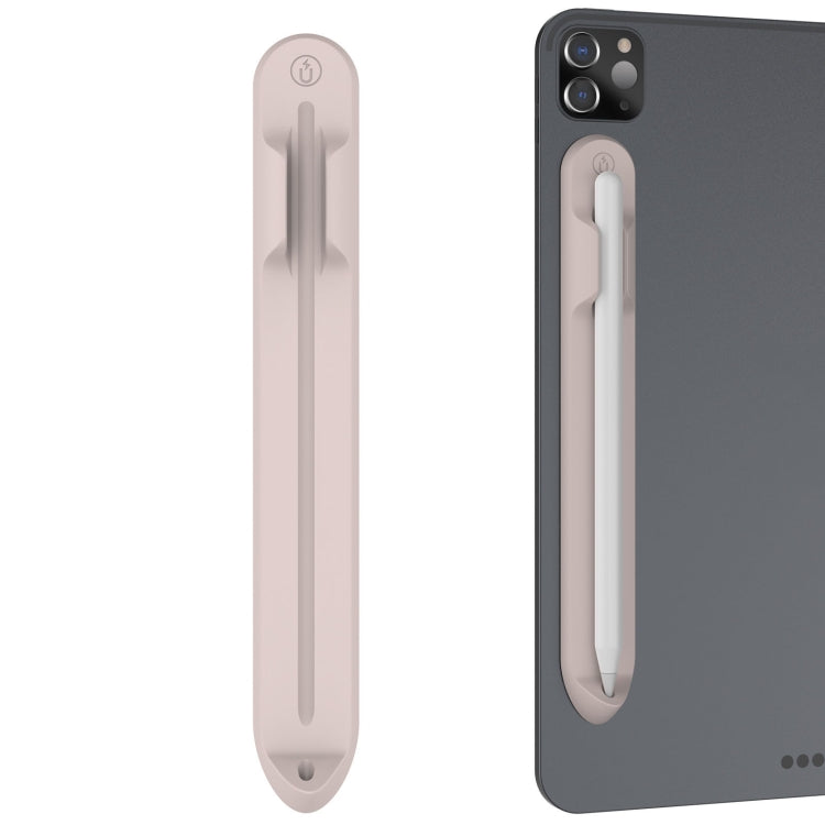 AhaStyle PT112 pour Apple Pencil 1/2 Stylo d'écriture manuel Rainure de rangement en silicone Support magnétique en silicone, PT112