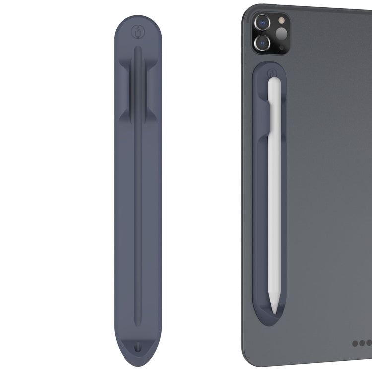 AhaStyle PT112 pour Apple Pencil 1/2 Stylo d'écriture manuel Rainure de rangement en silicone Support magnétique en silicone, PT112